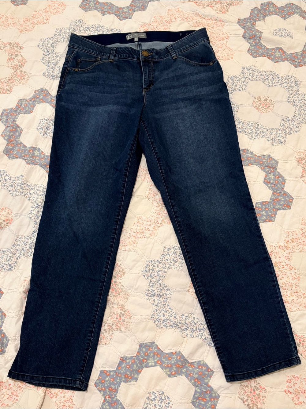 Wit & Wisdom Dark Indigo Straight Leg Jeans